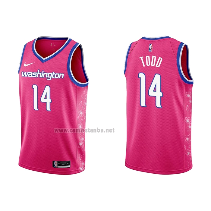 Camiseta Washington Wizards Isaiah Todd #14 Ciudad 2022-23 Rosa